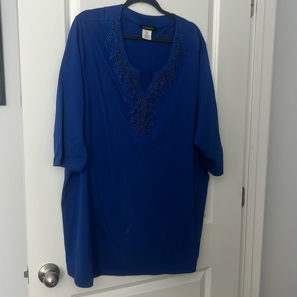 Women’s Blue embellish shirt